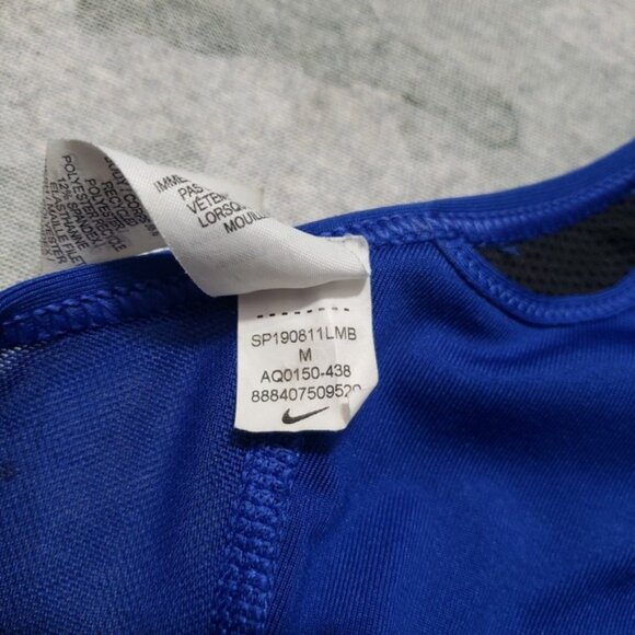Nike Sports Bra Womens Medium Blue Gym Fitness Yoga - Picture 6 of 7